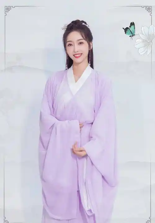 原创宣璐号召大家穿汉服踏青一袭紫色古装超婉约女神气质立现