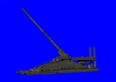 德国古斯塔夫列车炮精细模型