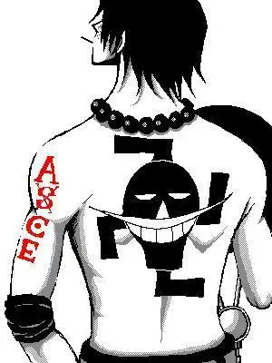 跪求海贼王艾斯后面纹身的手稿!