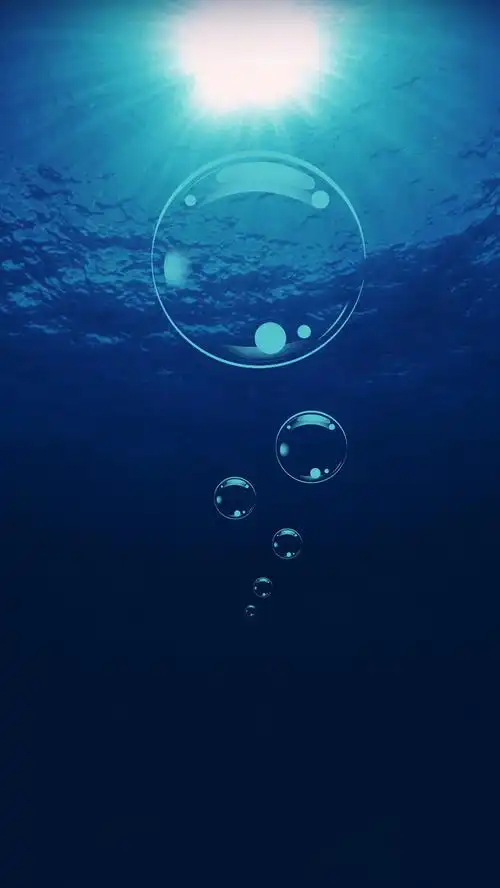 > 蓝色水感护肤品psd分层h5背景素材