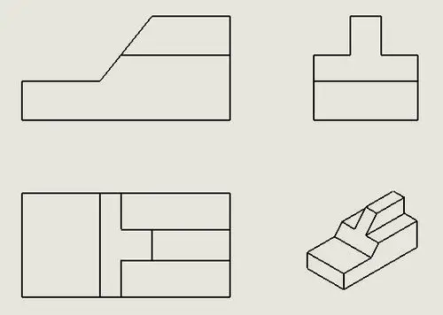 这个模型的三视图怎么画?大一的工程制图,急,在线等
