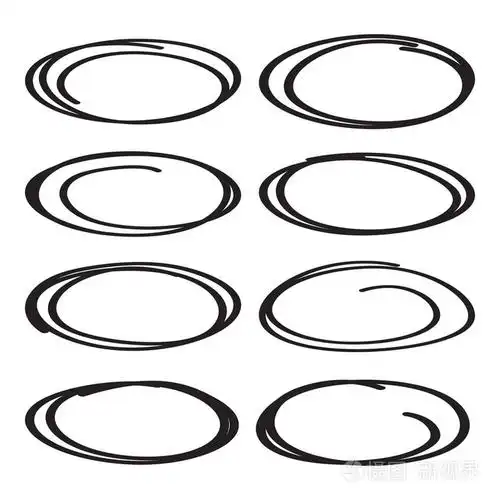 黑色椭圆形标记插画-正版商用图片1kv6qx-摄图新视界