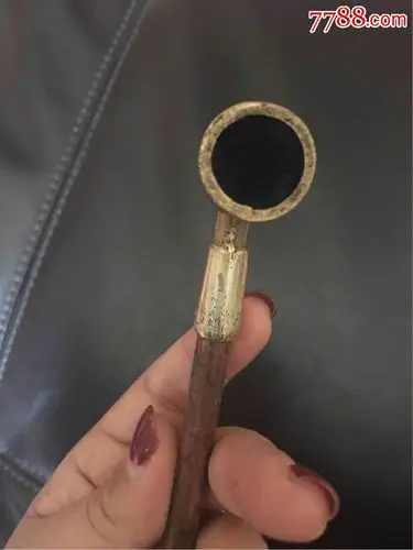 民国黄铜精致小烟斗罕见老烟具怀旧收藏影视道具