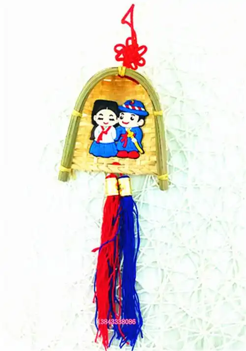 韩国民俗朝鲜族工艺品簸箕挂件校园活动小礼品婚庆创意家居挂件