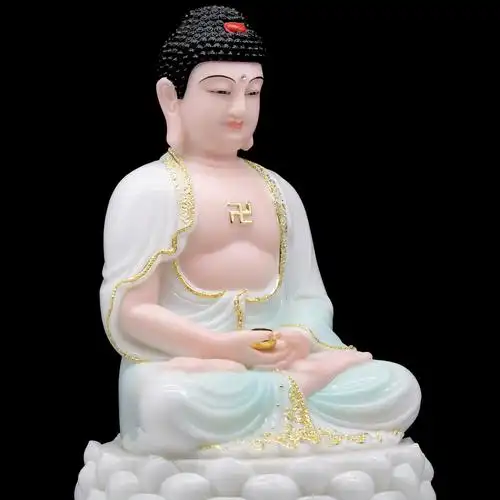 包邮汉白玉天润释迦牟尼佛祖佛像居家供奉摆件神像摆件