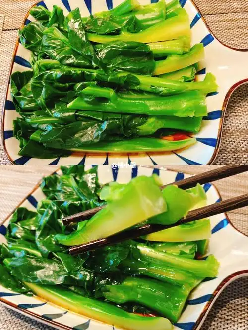 完胜避风塘茶楼的白灼芥兰,我超爱,口感清脆又低脂,做法超级简单0失败