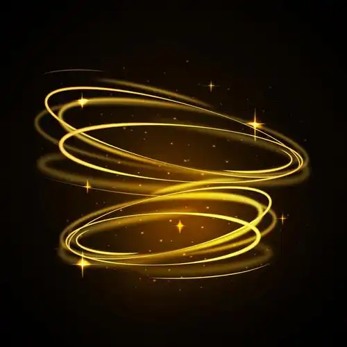 金色发光光圈动感光线炫光效果图片免抠矢量图素材 - 设计盒子