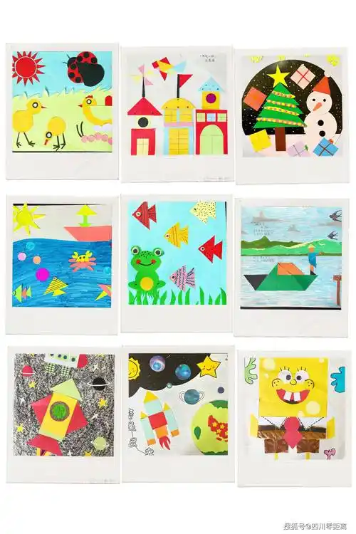 将5种基本的几何图形——正方形,长方形,三角形,圆和平行四边形进行