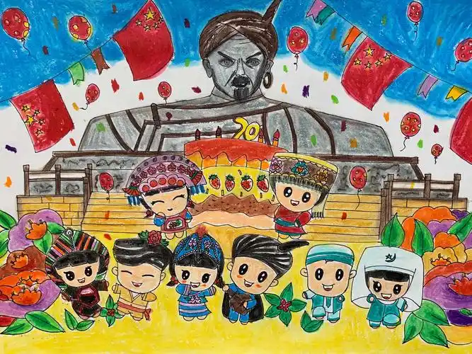 "民族一家亲"——峨山县幼儿园亲子绘画活动