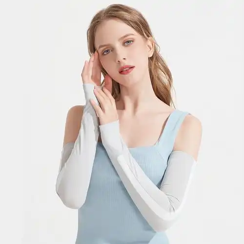 骆驼防紫外线冰袖男女冰丝防晒防晒袖袖套ins潮护手套