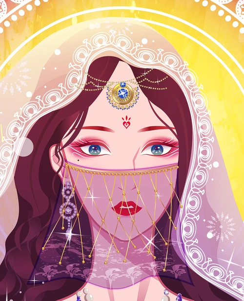 ai绘图 "来自西域的美人"|插画|创作习作|哦哦哈哈ii - 原创作品