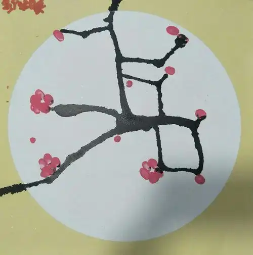 吹墨画《梅花》