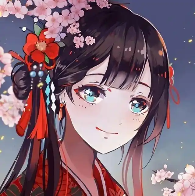 超火的动漫古风女生头像