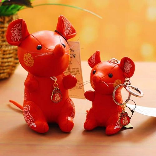 可爱玩具小老鼠挂件车钥匙扣包包挂饰公仔生肖鼠玩偶鼠年吉祥礼物