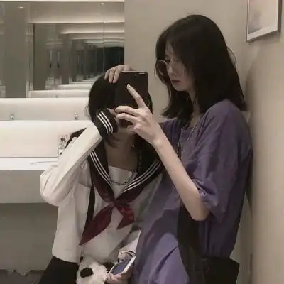 甜美系两人闺蜜头像小清新 吵吵闹闹不言离弃,女生头像图片-回车桌面