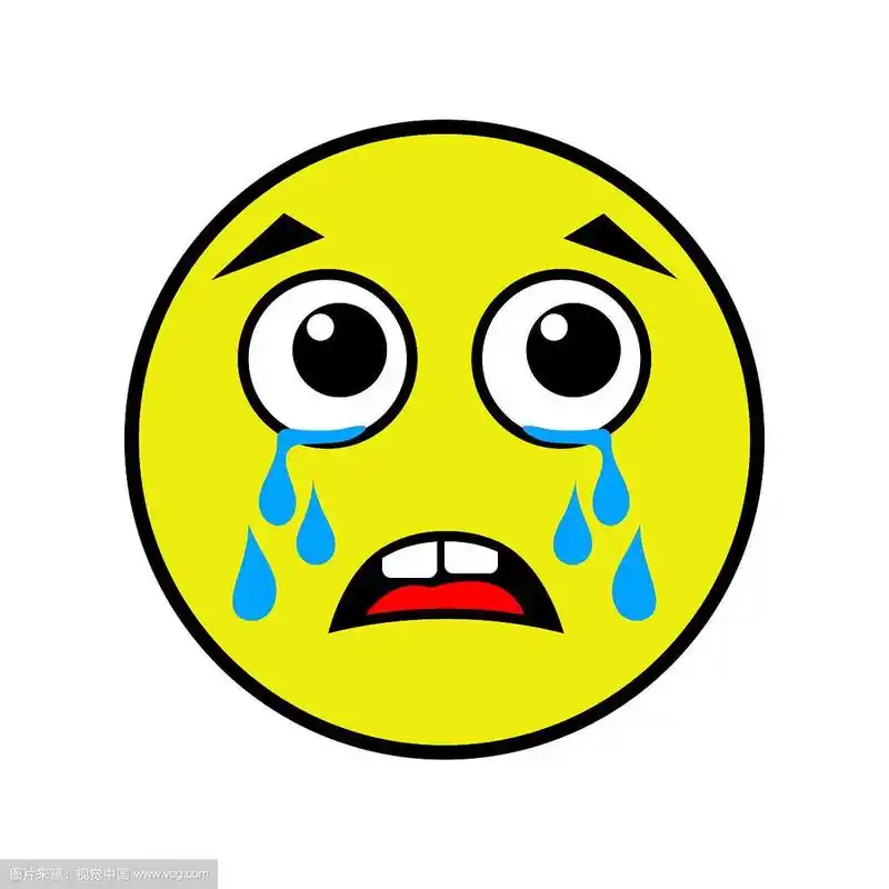 白色背景上的哭泣笑脸