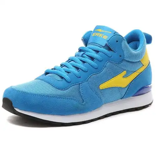 鸿星尔克erke男慢跑鞋运动防滑休闲跑步鞋51115420033深邃蓝/正黄44码