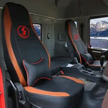 大货车座套欧曼布做套解放全包坐套汽车套装坐垫车垫座椅坐垫升级版黑