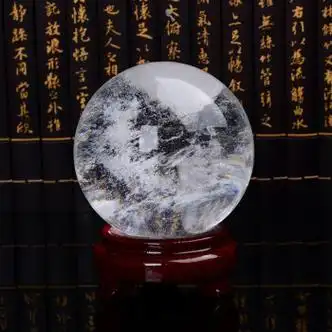 韩生生2024熔炼白水晶球摆件天然石高温打磨居家送礼摆件精选直径25