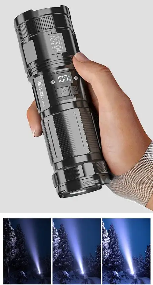 德国进口品质手电筒强光充电户外远射大功率超长续航多功能家用氙气