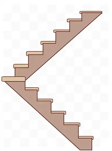 转弯楼梯装饰插画