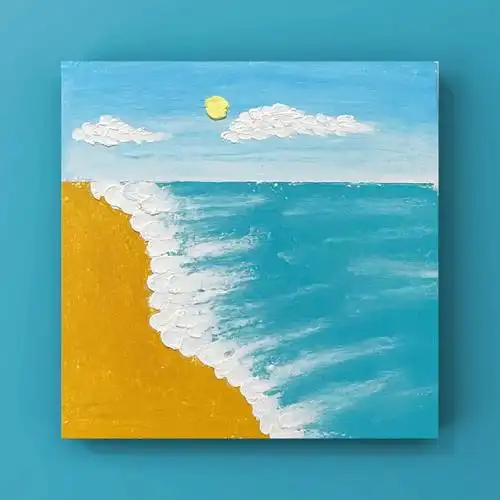 油画棒海边附教程