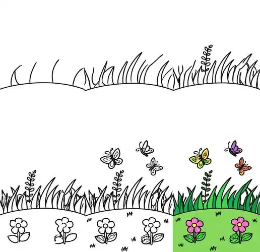 🌿草丛简笔画🎨