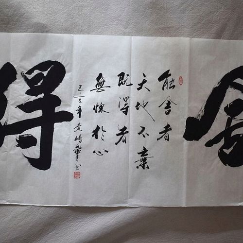 4*0.7米书法省书协会员作品舍得