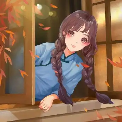 手绘头像女简约文艺彩色手绘女生头像韩版