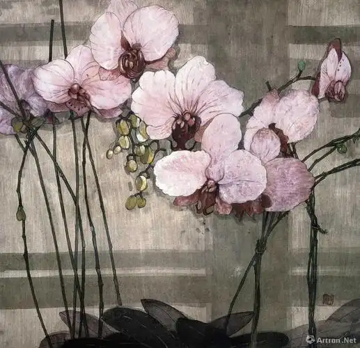 蝴蝶兰_写意花鸟_李碧霞作品展_李碧霞在线作品_李碧霞官方网站-雅昌