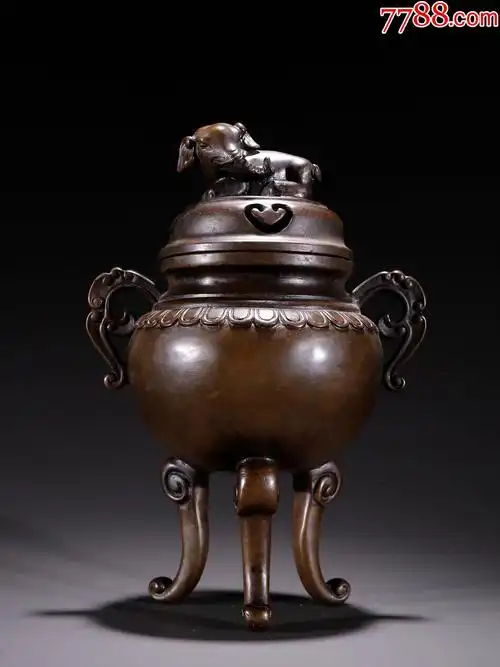 吴邦佐款铜制象钮香薰炉
