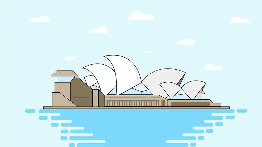 钢笔绘制悉尼歌剧院插画