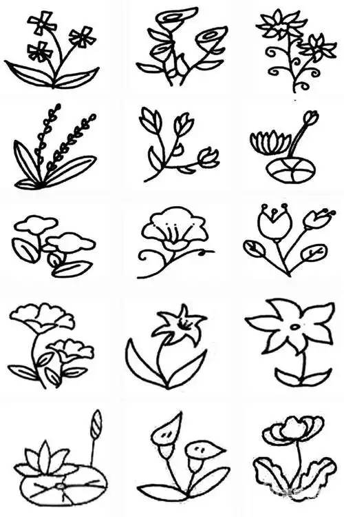 小花小草儿童简笔画