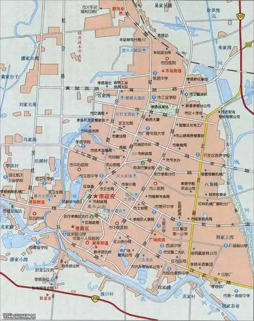 孝感城区地图
