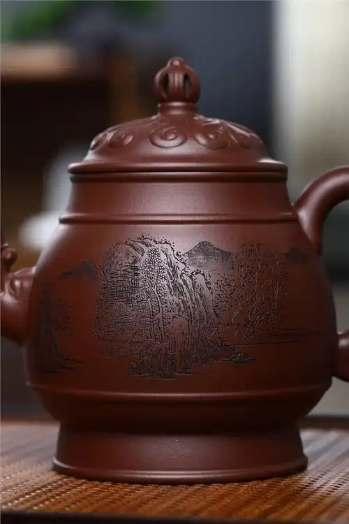 庞妮紫砂壶价格|真品纯手工原矿紫泥莲壶500cc行情