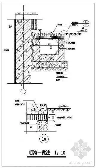 关键词: 建筑节点详图室外工程排水沟明沟做法