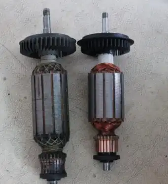 请问我的角磨机转子新的是博士6-100,总长154,旧的总长177,其它的参数