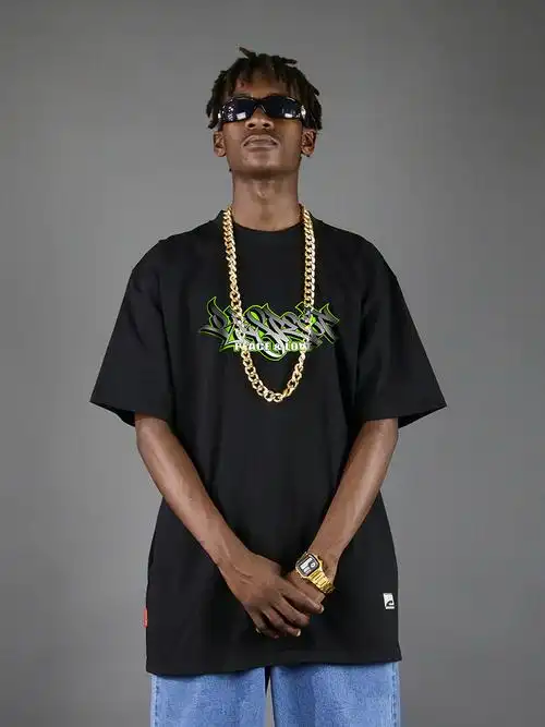 街舞服装男_欧美潮牌高街hiphop宽松服装潮流街舞嘻哈打底短袖嘻哈