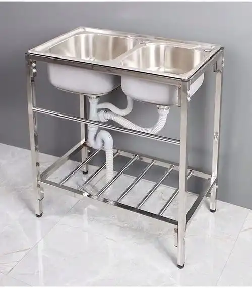 【官方推荐】厨房不锈钢水支架盆洗手盆带架单双定做洗碗盆洗菜盆带