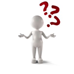 站立疑惑的3d小人question clipart元素