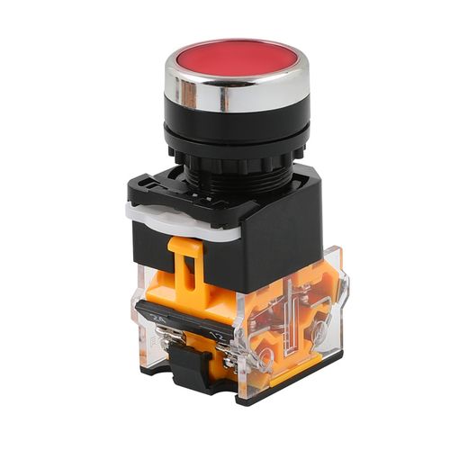 按钮开关自锁自复位电源启动停止la38-11bn系列点动圆形小型22mm