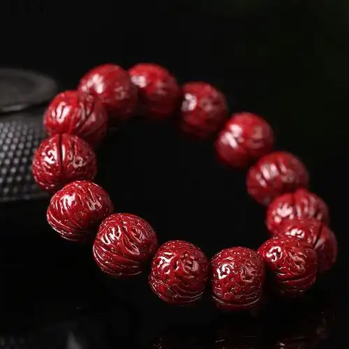 玉久久核桃文玩手串刷包浆桃核手串蚂蚁纹高密核桃手链玉化包浆文玩