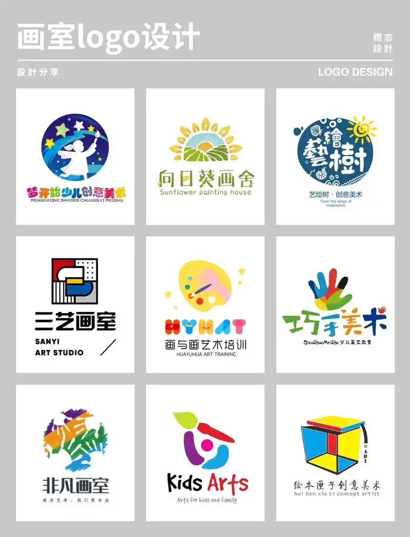 画室logo设计美术logo设计