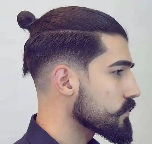 男士"丸子头"发型帅气迷人,夏天留一款,时尚,绅士,显精神_头发_马尾