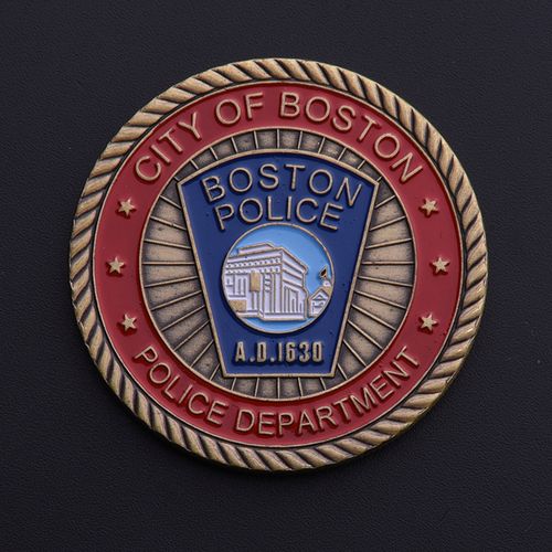 波士顿纪念章定制徽章企业团队logo胸针奖章金属金银礼品创意礼物