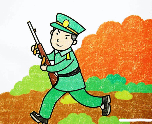 警察叔叔水彩画图集