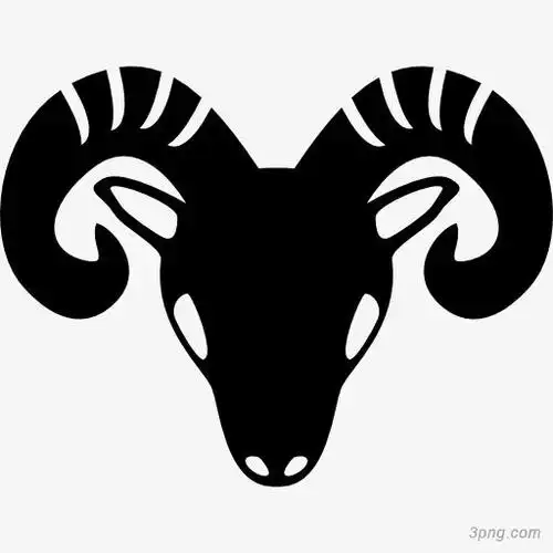 白羊座的星座符号额山羊头图标png素材透明免抠图片-动植人物