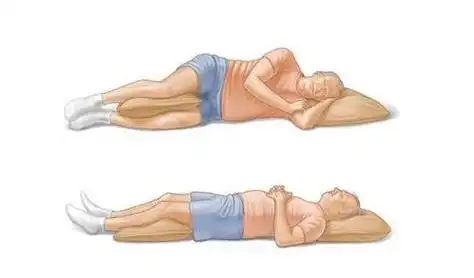 颈椎病正确睡姿图片