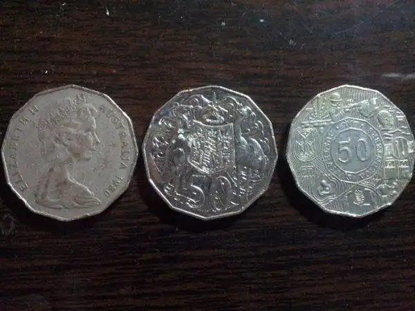 澳元面值50元的硬币是什么样子的_360问答