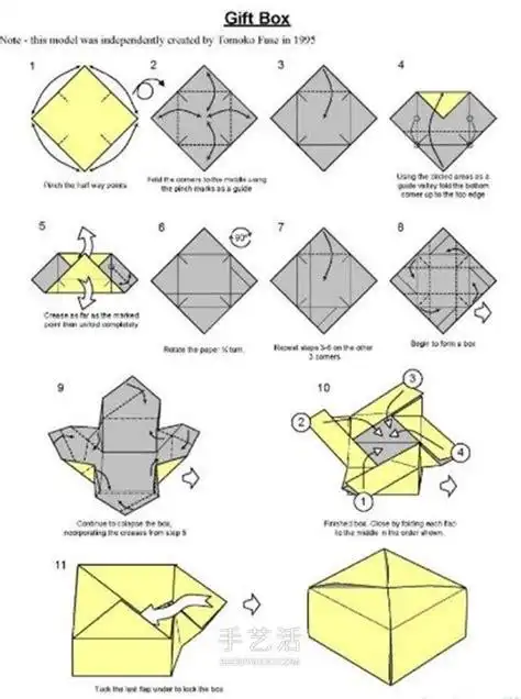 正方形纸盒子的折法图解正方形纸折盒子的折法2022已更新今日推荐
